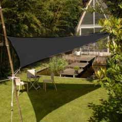 Lona parasol impermeable triangular - negro